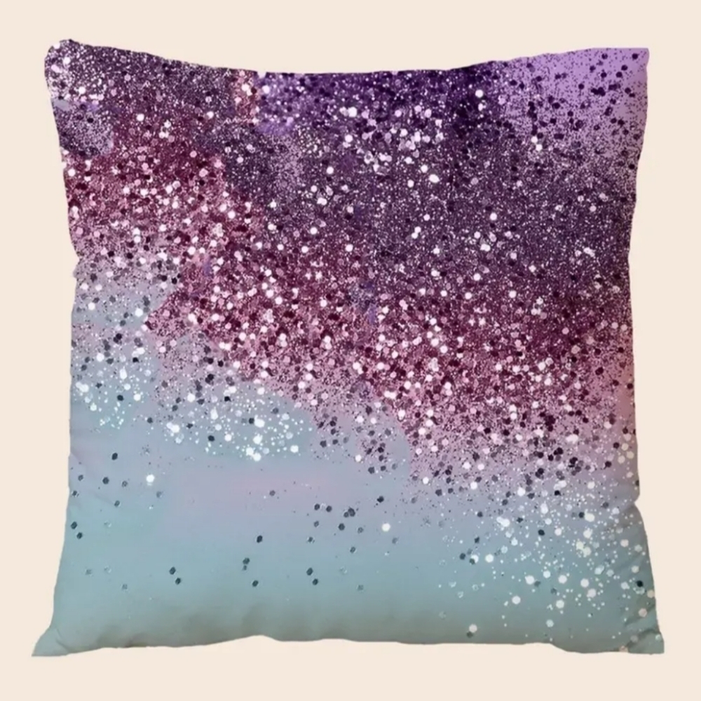 NWT purple pink blue decorative pillow case